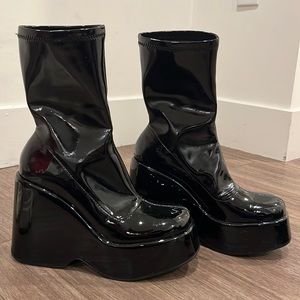 Patent Leather Boots